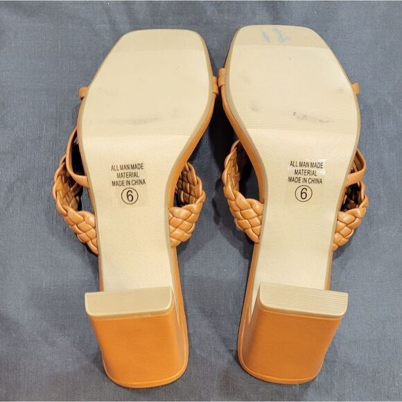 NEW WOMEN'S BRAIDED HEELED MULES SQUARE TOE BLOCK HEEL SANDALS CARMEN BY… - Picture 15 of 16